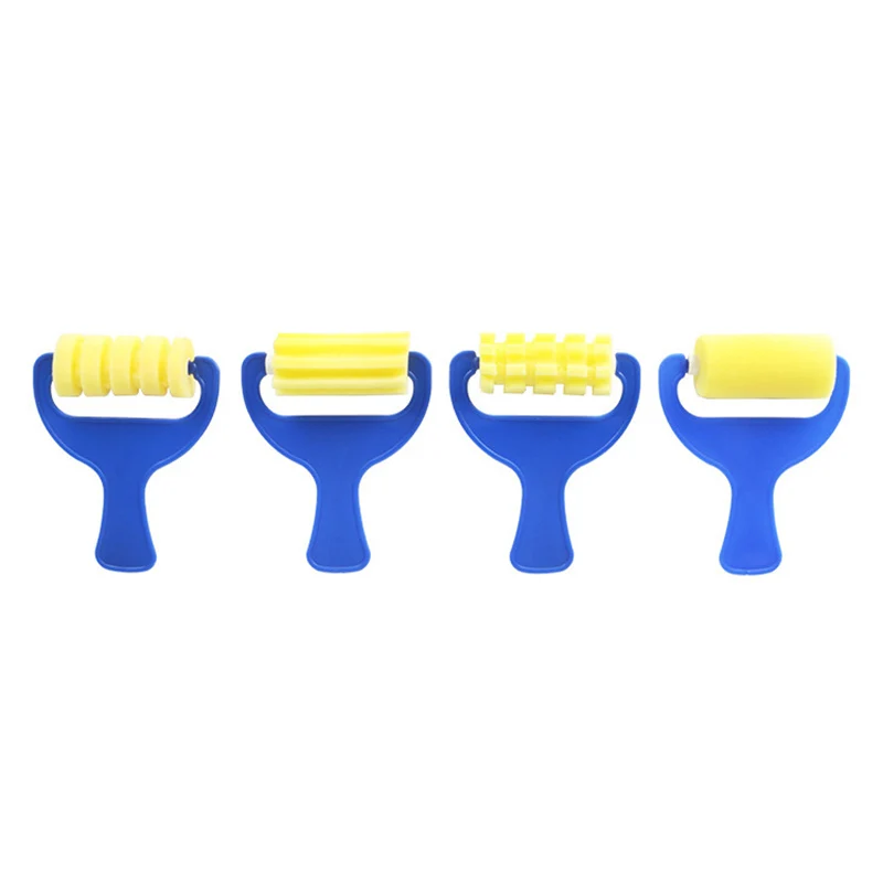 4PCS Water Painting Brushes Kids Paint Rollers Sponge Paint Brushes for  Kids