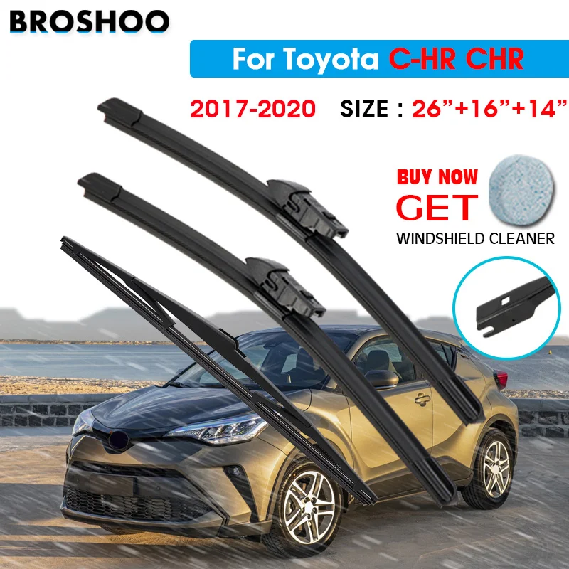 BROSHOOCarWiperBladeFrontRearWiperBladesSetForToyotaCHRCHR