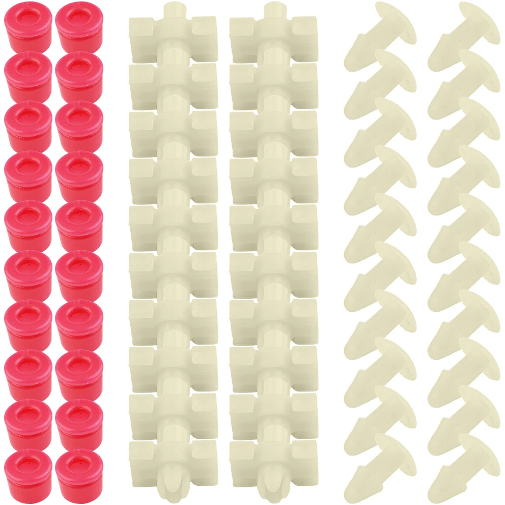 52pcs Clamps Plugs Grommets Door Gasket Strip Trim Clips For Mercedes