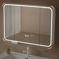 Smart Dressing Mirror Cabinet Creative Round Corner Bathroom Cabinets Luxury Home Furniture Wall-mounted Toilet Storage Cabinet 2