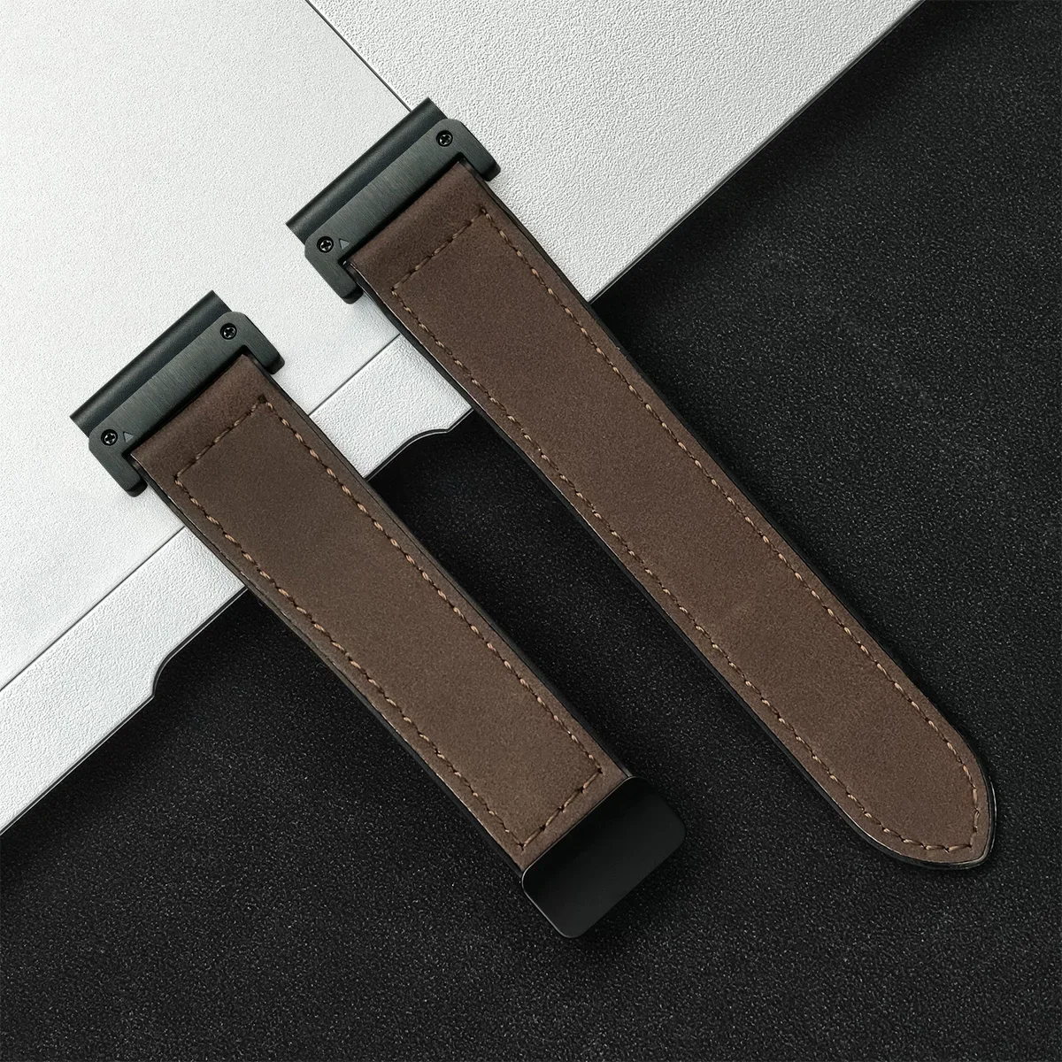 Premium Leather Silicone Sport Band – No-Gap Quick Release Watch Strap