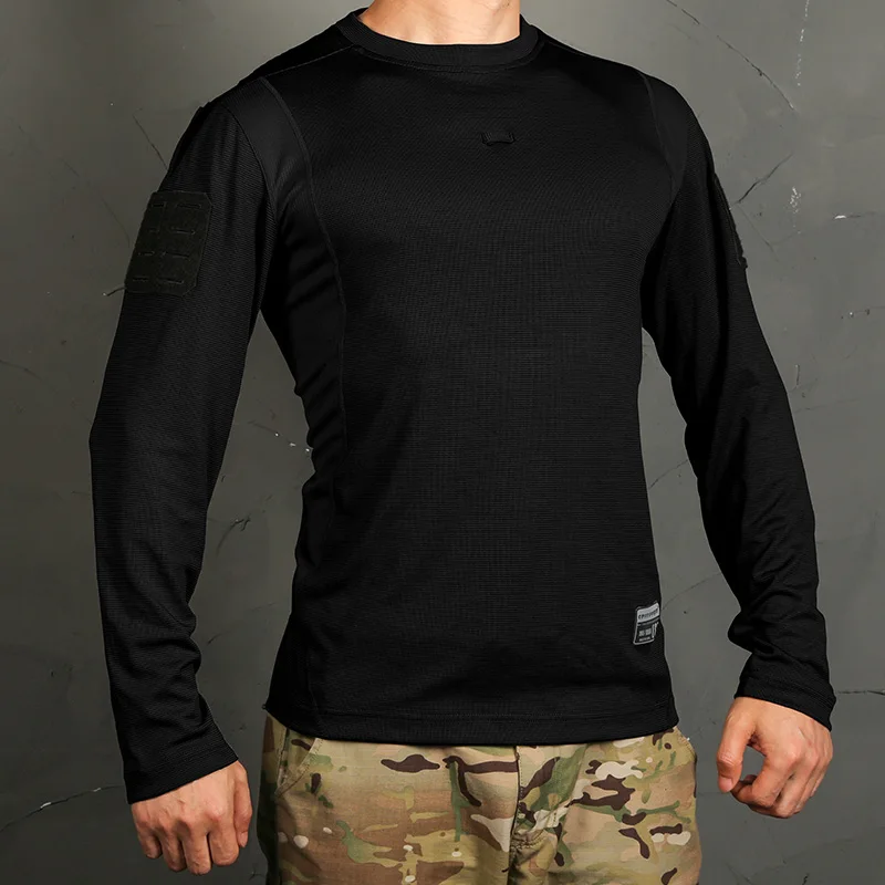 Combat Shirts Tactical UMP Frogmen T-Shirt Men Fitness Sport Long Sleeve Hunting Climbing Shirt Camping Breathable Clothes EM9541