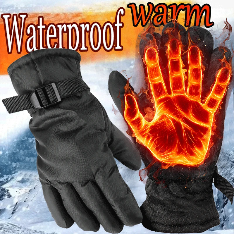 Ski Non-slip Warm Full Fingers Gloves Waterproof Men Motorbike Riding Gloves Woman TouchScreen Outdoor Sport Fleece Glove Winter cycling gloves warm gloves waterproof gloves full finger gloves