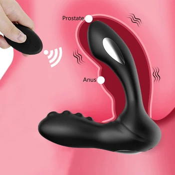 Male Prostate Massage Vibrator Anal Plug Silicone Waterproof Masturbator Delay Ejaculation Ring Sex Toys for Men Adult Toys 2