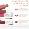 Matte Liquid Lipstick Set 8 Pieces Waterproof Non Transfer Lip Glaze Long Wearing Smudge Proof Lip Gloss