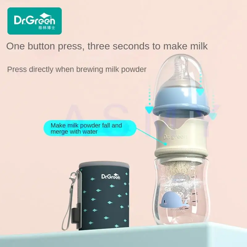 Dr.Green USB Thermostatic Newborn Baby Bottle PPSU/Tritan 150mL-300mL Sealed Isolation Fast Milk Filling Removable/Washable