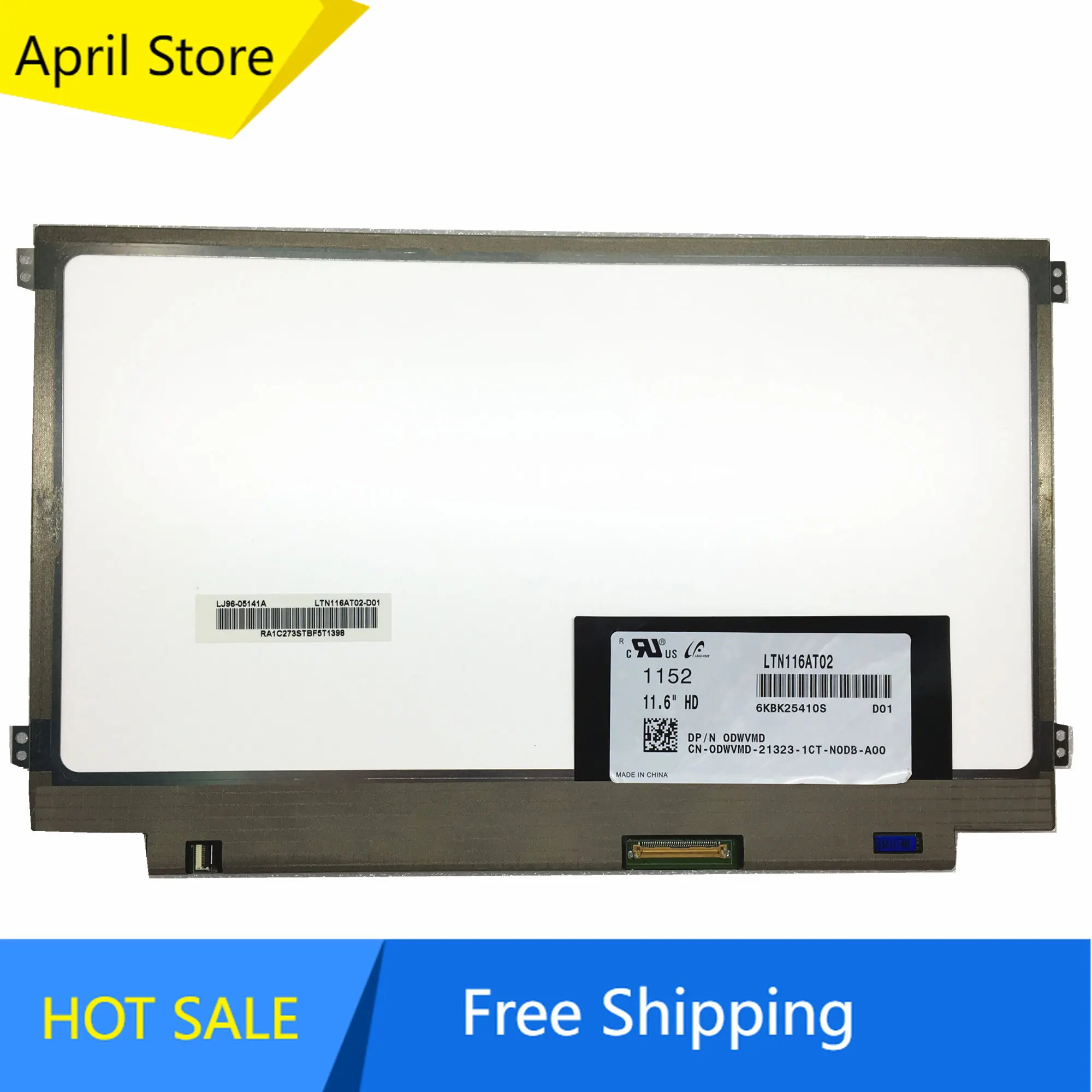 

Free shipping LTN116AT02-D01 LTN116AT02 D01 only for original model Laptop Lcd Screen 1366*768 LVDS 40 Pins
