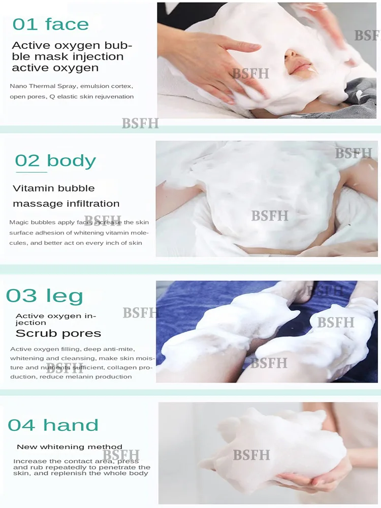 Japanese Magic Oxygen Bubble Machine Special Liquid for Whole Body Whitening Rejuvenating Skin Cleaning Mite Removing Essence 5