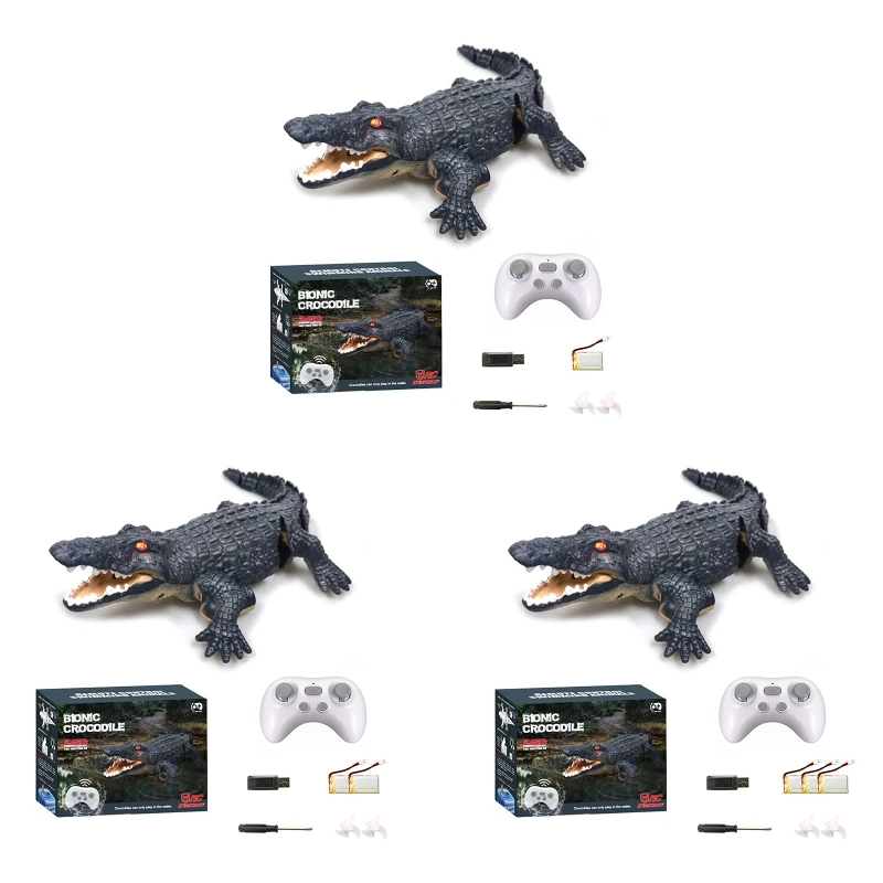 Fine Remote Control Boat Alligator Head Boat Crocodile Robot Toys Swim Freely Specifically for Age 5-12 Under Water Boat P31B 4
