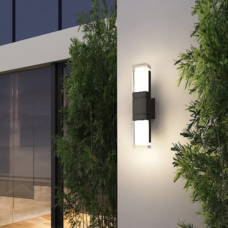 Outdoor IP65 waterproof lamp garden villa gate living room corridor acrylic waterproof wall lamp AC85-265V outdoor decoration