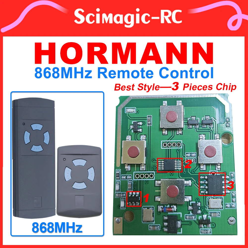 HORMANN Garage Gate Remote Control HORMANN HSM2 HSM4 868 MHZ Handheld Transmitter 868.35mhz 3