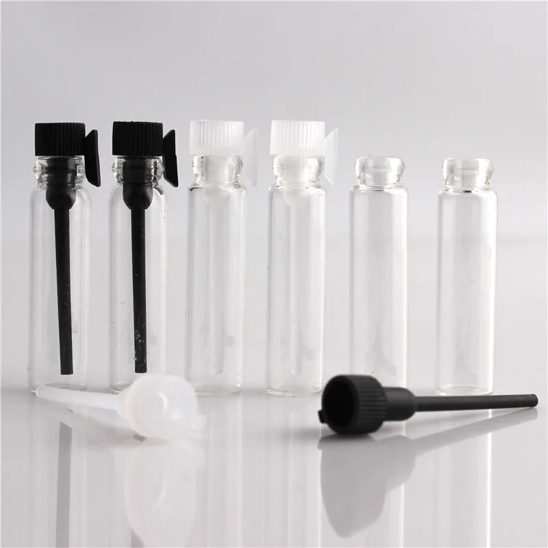 200/500pcs 1ml/2ml Clear Empty Mini Glass Perfume Bottle Small Sample Vial Laboratory Liquid Fragrance Test Trial Bottle 1
