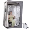 Portable Steam Sauna With Include Fold Chair Full Body Heating 2000W 4.2L  Cabin Ease Insomnia Stainless Steel Pipe Support 2
