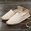 Breathable Comfortable Thick Sole Linen Shoes Soft Shoes for The Elderly Light Personality Canvas Shoes Lazy Shoes A Slip-on Men 3