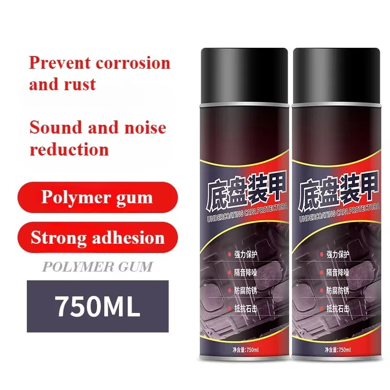 1PCS 750ML Car chassis armour Anti-Rust Remover Prevent chassis corrosion prevention Car armor rust and sound proofing