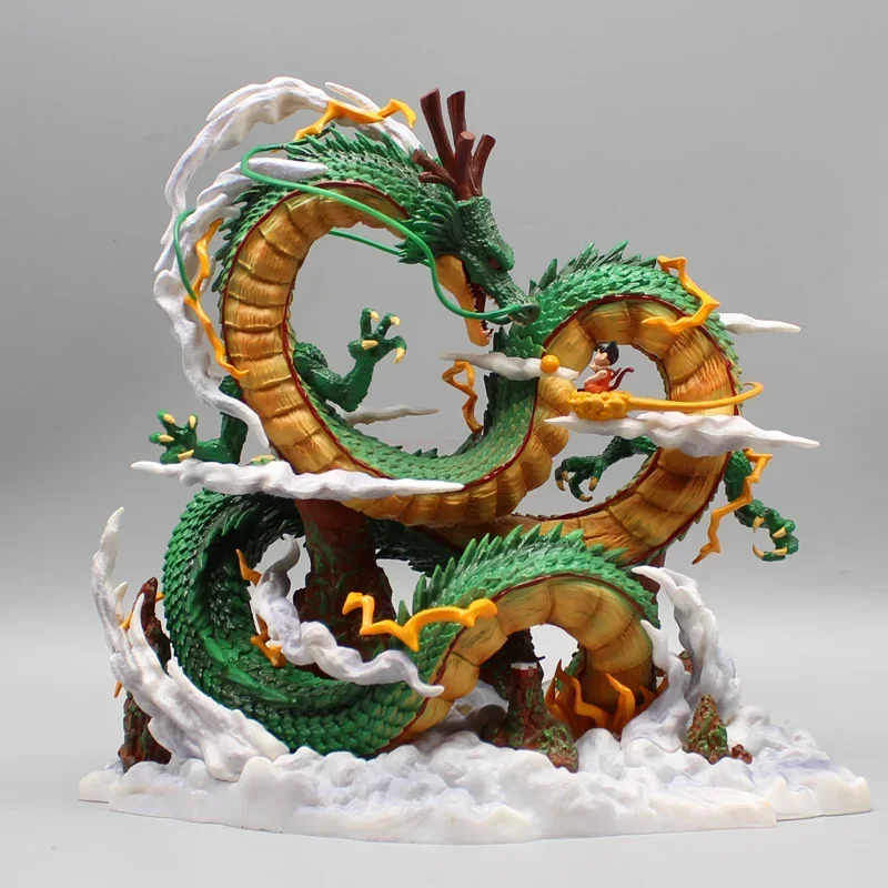 

Йо-Йо Драконий жемчуг 22 см Shenlong и маленький Гоку желающая модель дракона статуя фигурки анимационные периферийные украшения форма игрушка подарок