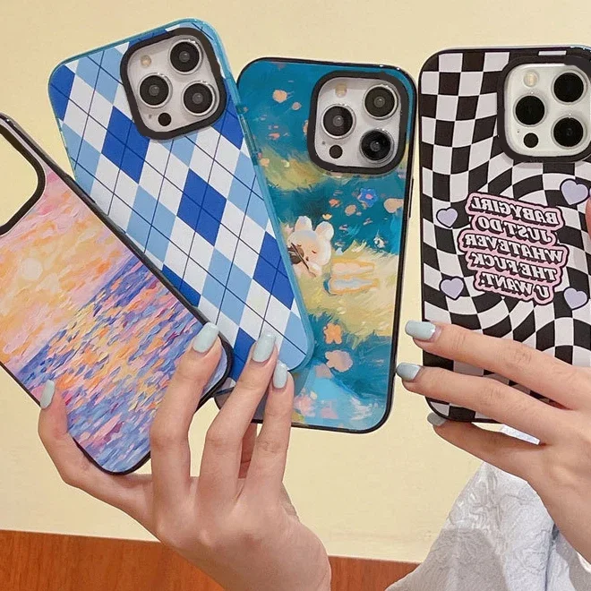 

Art Graffiti Oil Painting 2.0 Version Acrylic Upgrade Phone Case Cover for IPhone 11 12 13 14 15 Pro Max for IPhone 15 Pro Max