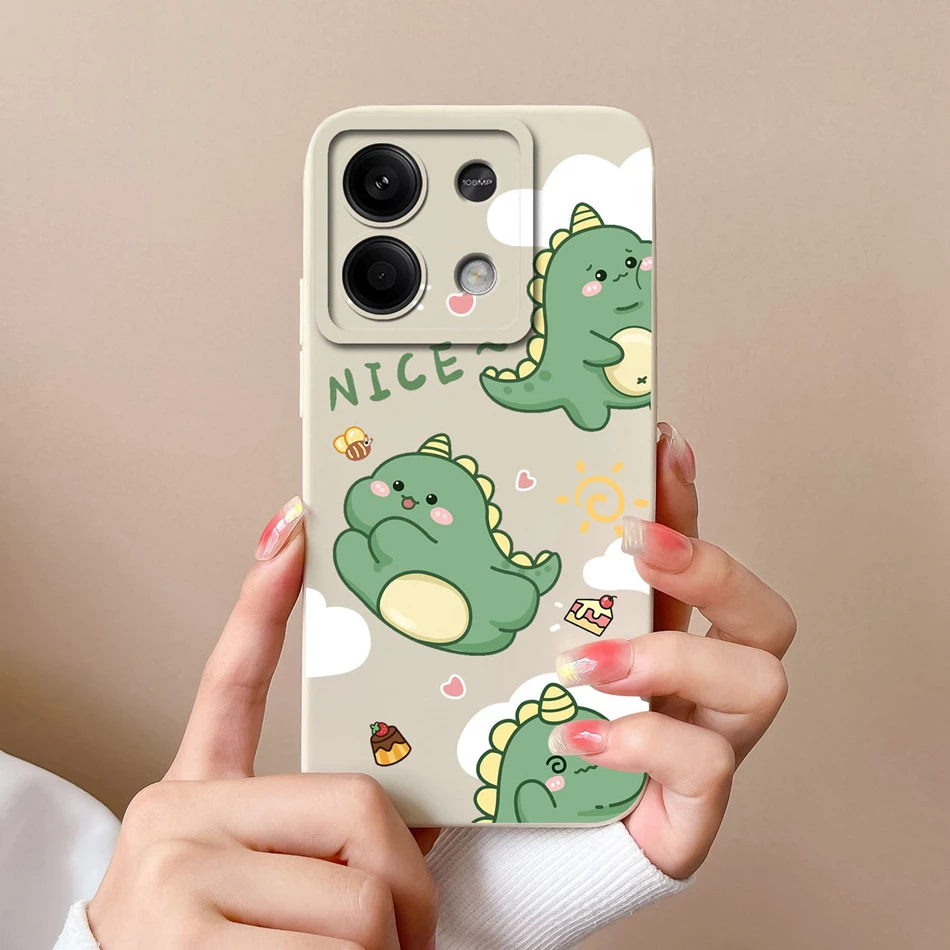 Dinosaur Liquid Silicone Full Protection Anti-Shock Back Cover
