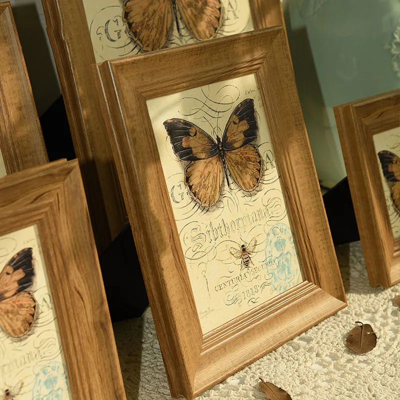 

Mini Illuminated Picture Frames Collage Shower Family Photo Frame Butterfly Art Party Bridal Decoration Mariage Wall Decor