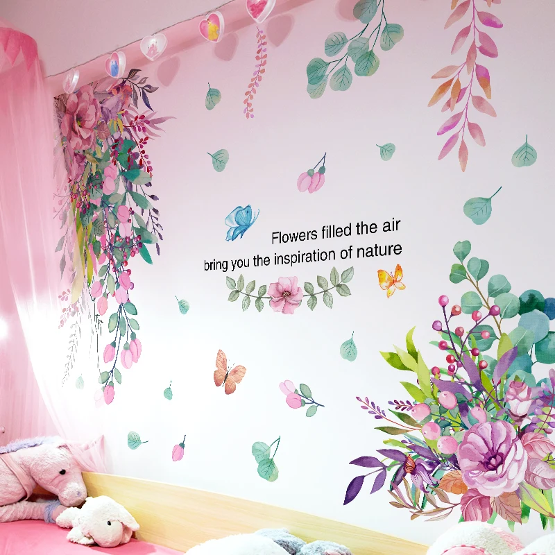 

Chaotic наклейки на стену с изображением травы DIY Flamingo настенные наклейки с животными для детской спальни, детской комнаты, кухни, детского сада...