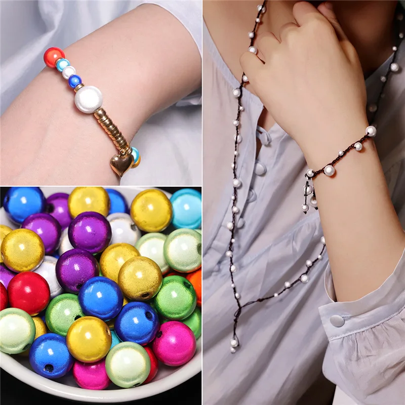 

4-12mm Colorful Fantasy Magical Acrylic Loose Spacer Beads For Jewelry Making DIY Accessories Mom Kid Handmade Beading Material