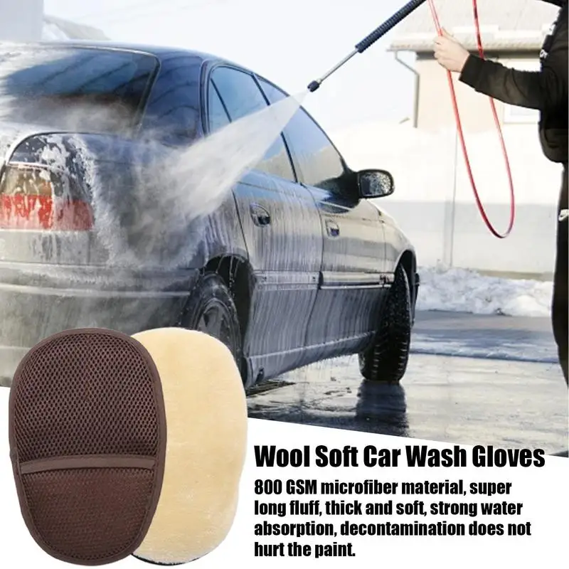 Car Cleaning Mitt Soft Wash Mitt Car Wash Gloves Water Absorption Thick Washing Washing Gloves For Home Appliances