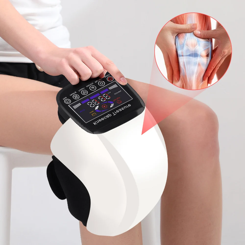 Hot Compress Knee Massager Relaxing Heating Kneecap Treasure Laser Infrared Elbow Shoulder Massager Relive Joint Pain Stiffness red light therapy belt led infrared lamp waist body massage pad for relaxing muscle inflammation improve circulation knee relief