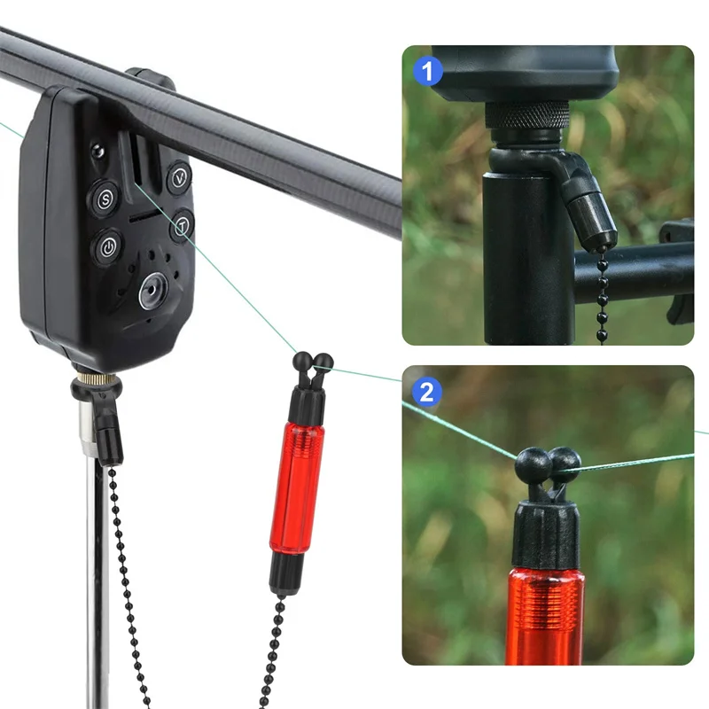 4Pcs Langlebige Komponente Angeln Liefert Angeln Zubehör Indikatoren Angeln Zangen Biss Alarm Weiche Kette – Detail 5