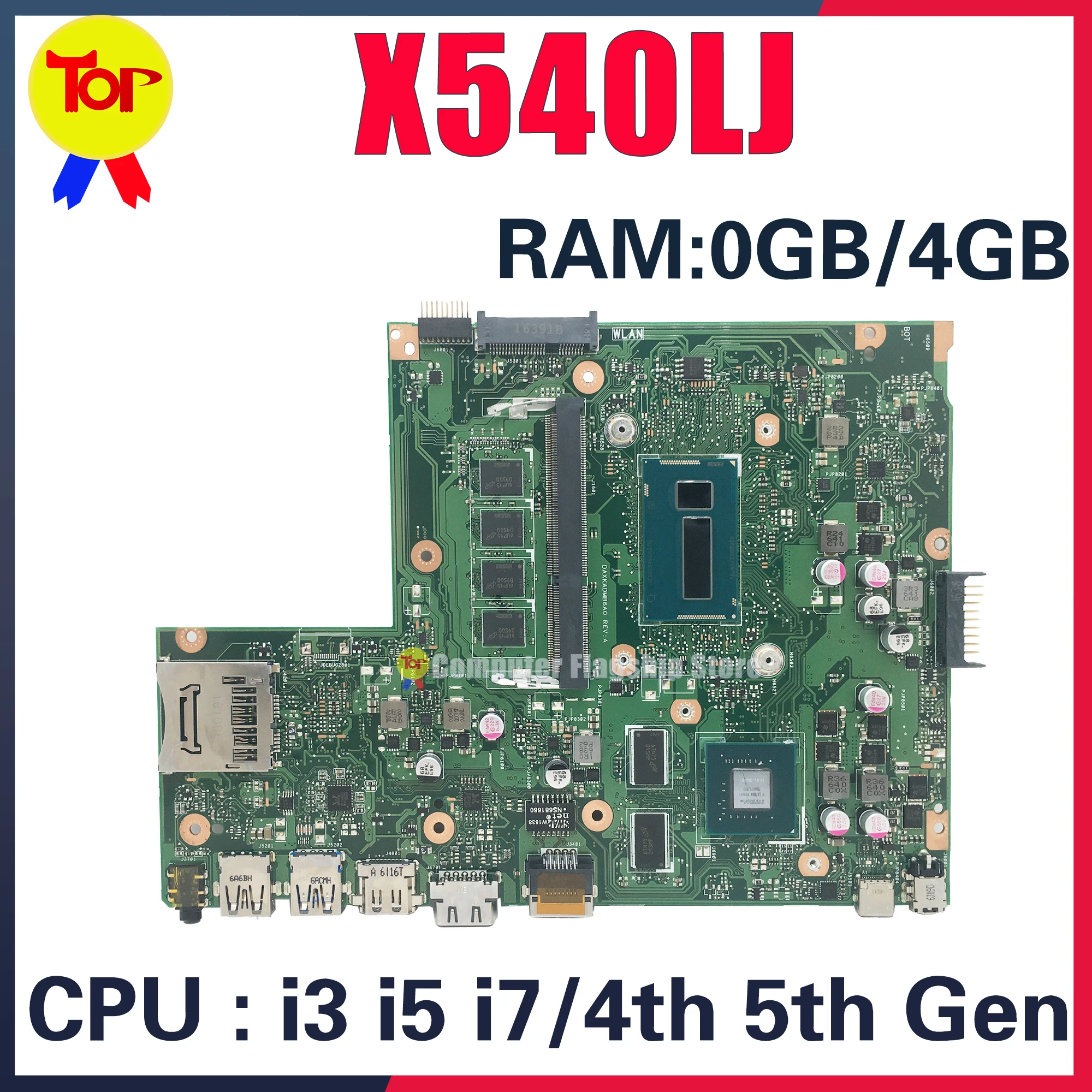 Материнская плата для ноутбука X540L Материнская плата ASUS A540LJ X540LJ F540LJ K540LJ R540LJ i3 i5 i7 4th/5th Gen GT920M-V1G/V2G RAN-0GB/4GB