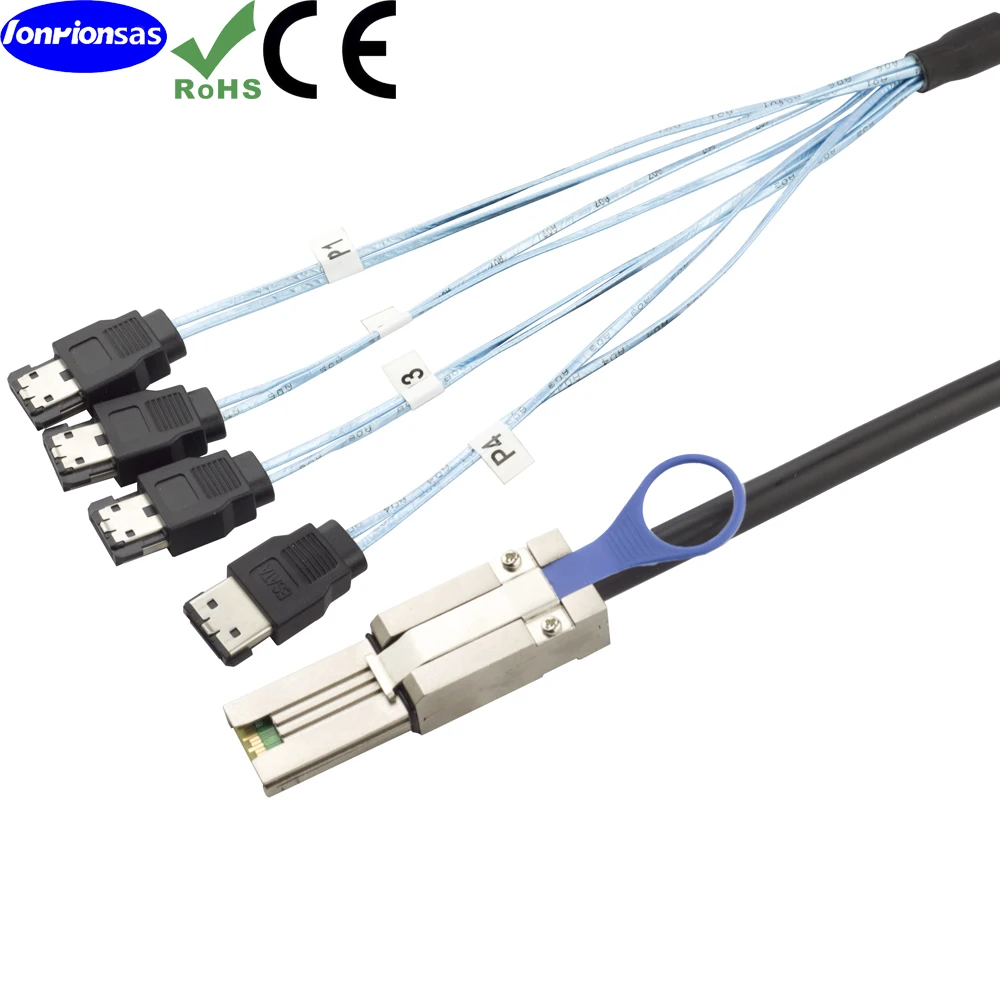 �̴� SAS HD SFF-8088 ���� ��ȯ ���̺�, 26P-E-SATA 7P