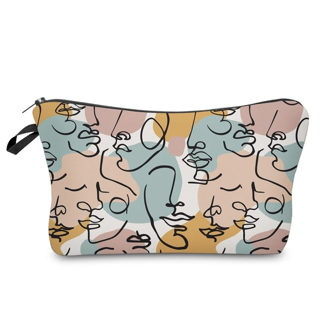 Deanfun Sloth Abstract Art  Cosmetic Bag Waterproof Printing Swanky Turtle Leaf Toilet Bag Custom Style for Travel  51476 55422