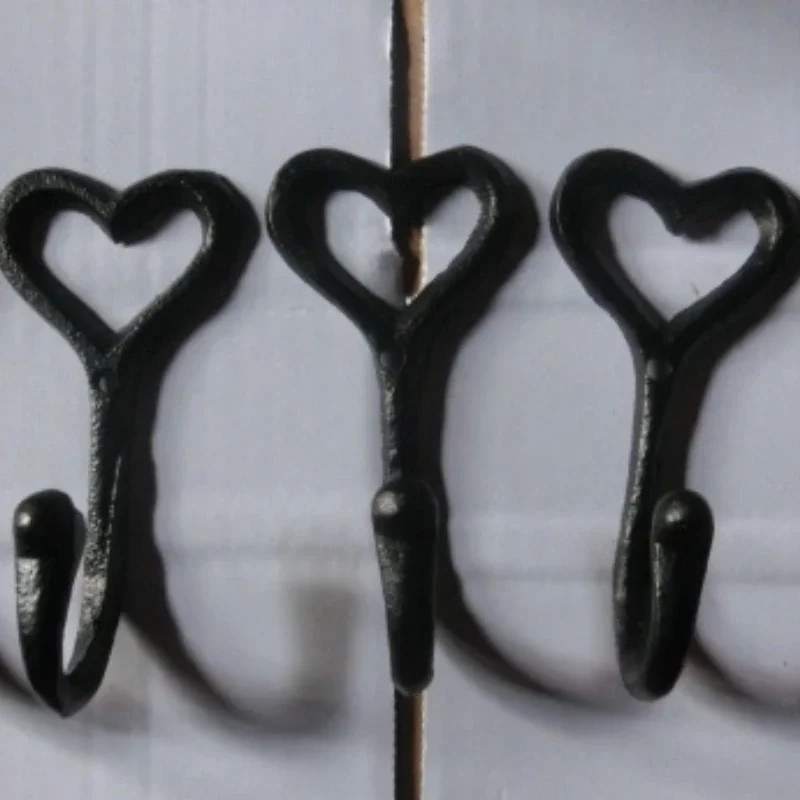 Cast Iron Black Coat Hooks for Hanging Coats and Bags