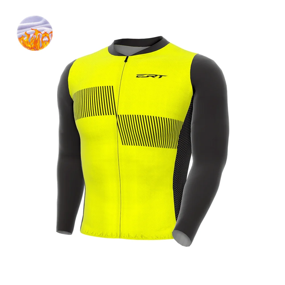 Brazil Ertracing Winter Jacket Thermal Fleece Team Cycling Jacket Long Sleeve Jersey Suit Mtb Road Bike Clothes Ciclismo Hombres