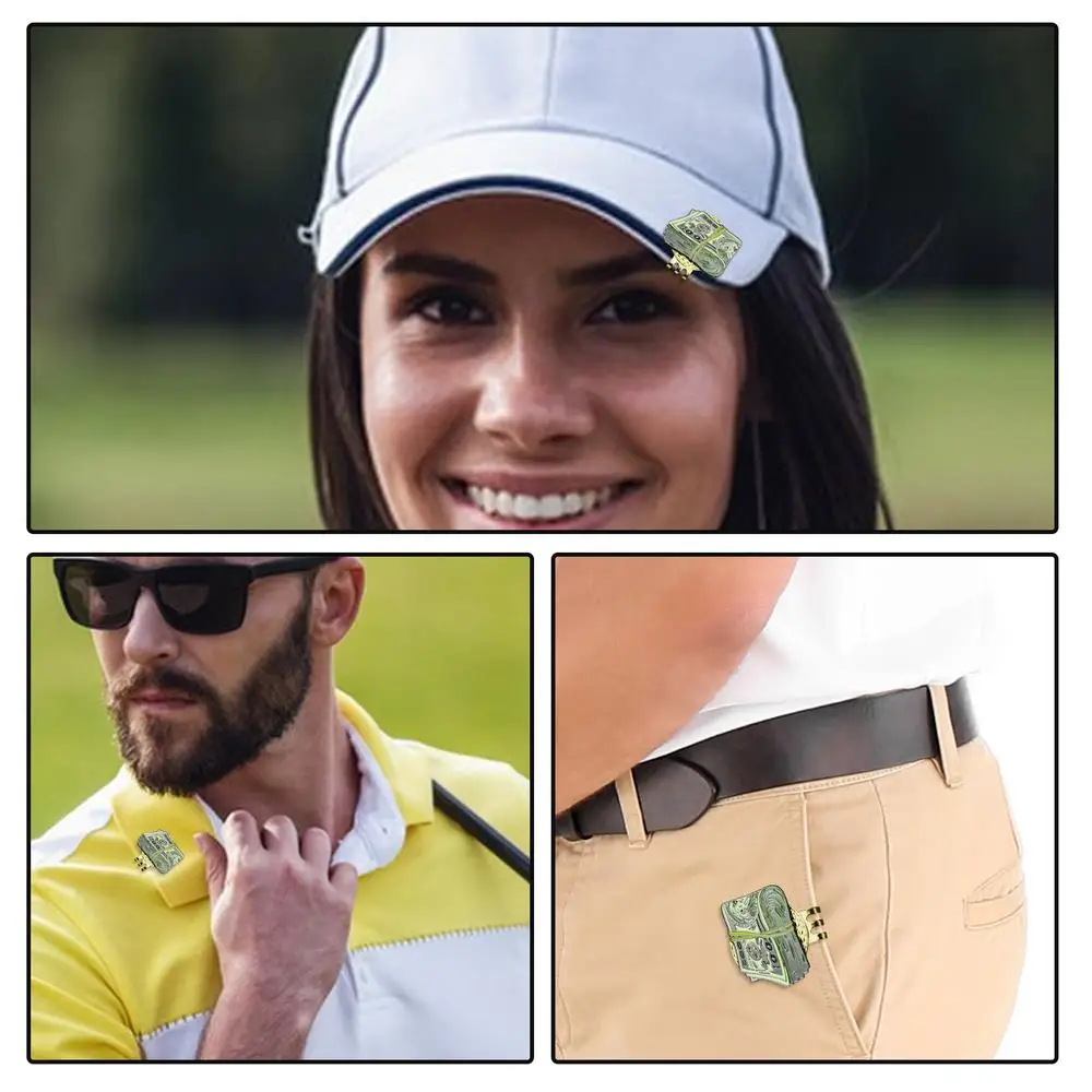 Description Picture 6 of itemGolf Ball Marker  Alloy Funny Dollar Bill  Magnet Golf Hat Clip   Removable Golf Supplies Accessories Golf Training Aids