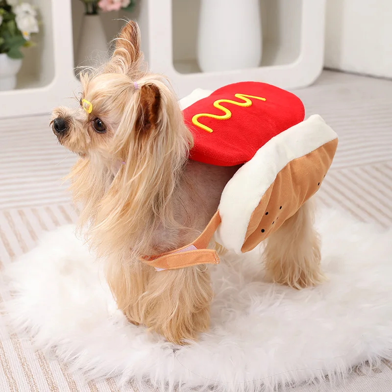 Cosplay Halloween Costumes Hamburger Funny Dachshund Dog Party