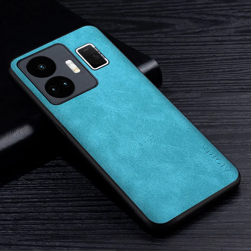 Premium Scratch-Resistant PU Leather Phone Case - Solid Color Cover