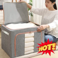 Large Quilt Storage Bag Foldable Storage Organizers Clothes Blanket Organizer Box Dust-proof Wardrobe Clothes Cabinet Organizer 1