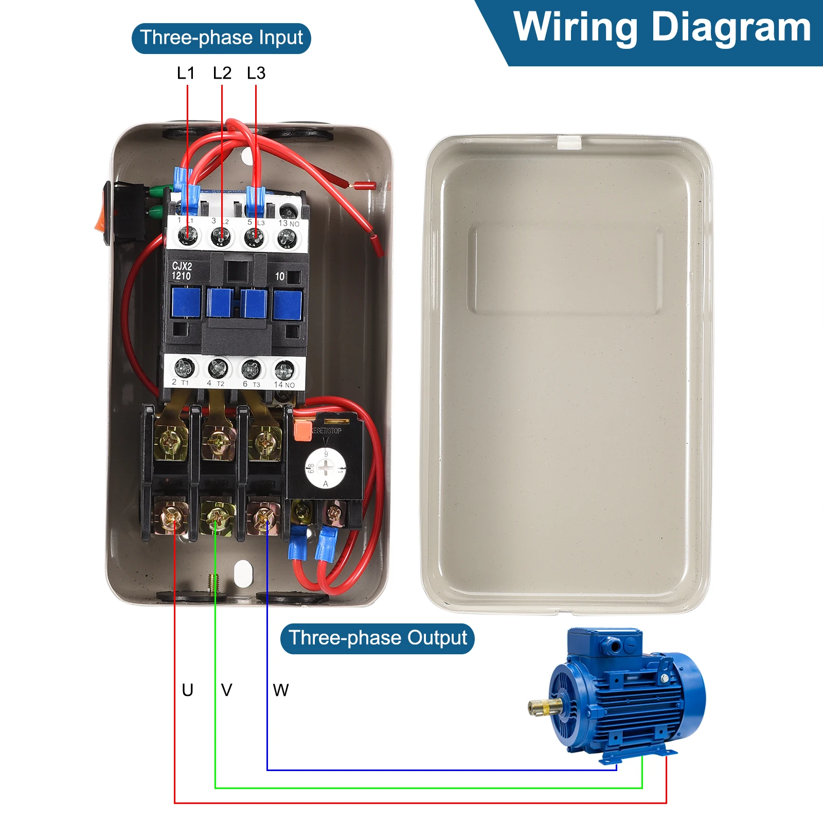 Waterproof Magnetic Motor Starter – Single & Three Phase, IP55 Rated, Up To 5.5HP - View #6