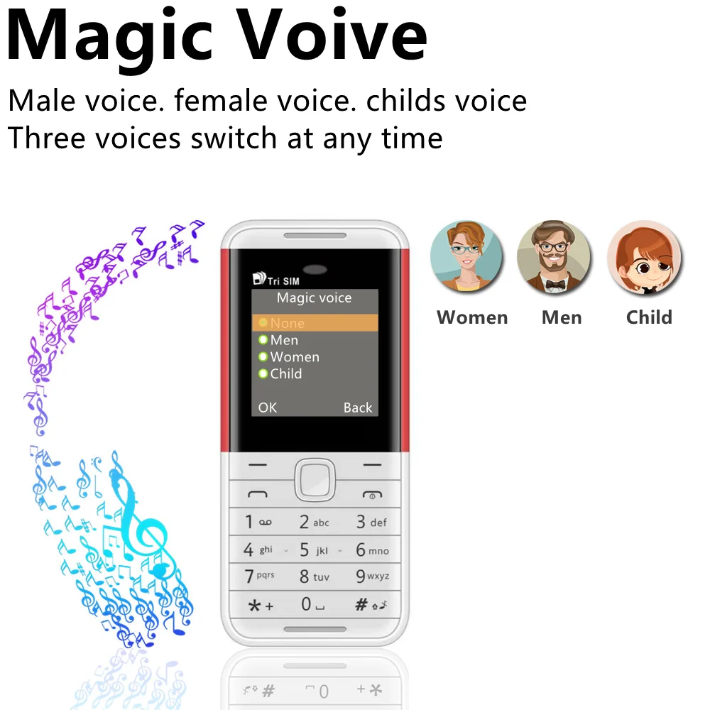 SERVO BM5310 Mini Small Mobile Phone 3 SIM Card Magic Voice Auto Call recorder Bluetooth Dialer Speed Dial 1.3"Screen Cellphones view 6