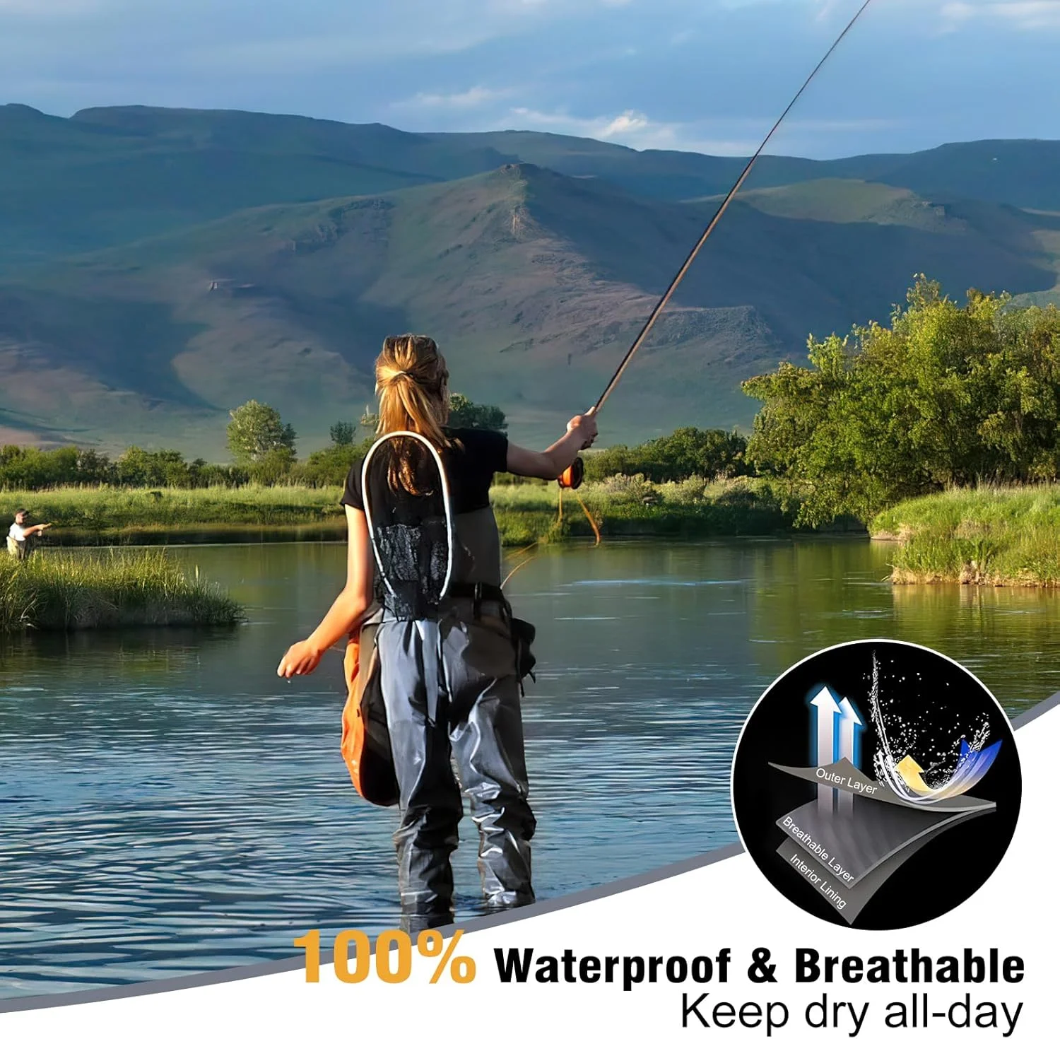 New Fly Fishing Children to Adults Waders Neoprene Foot for Men Raft Quick-dry Waterproof and Breathable