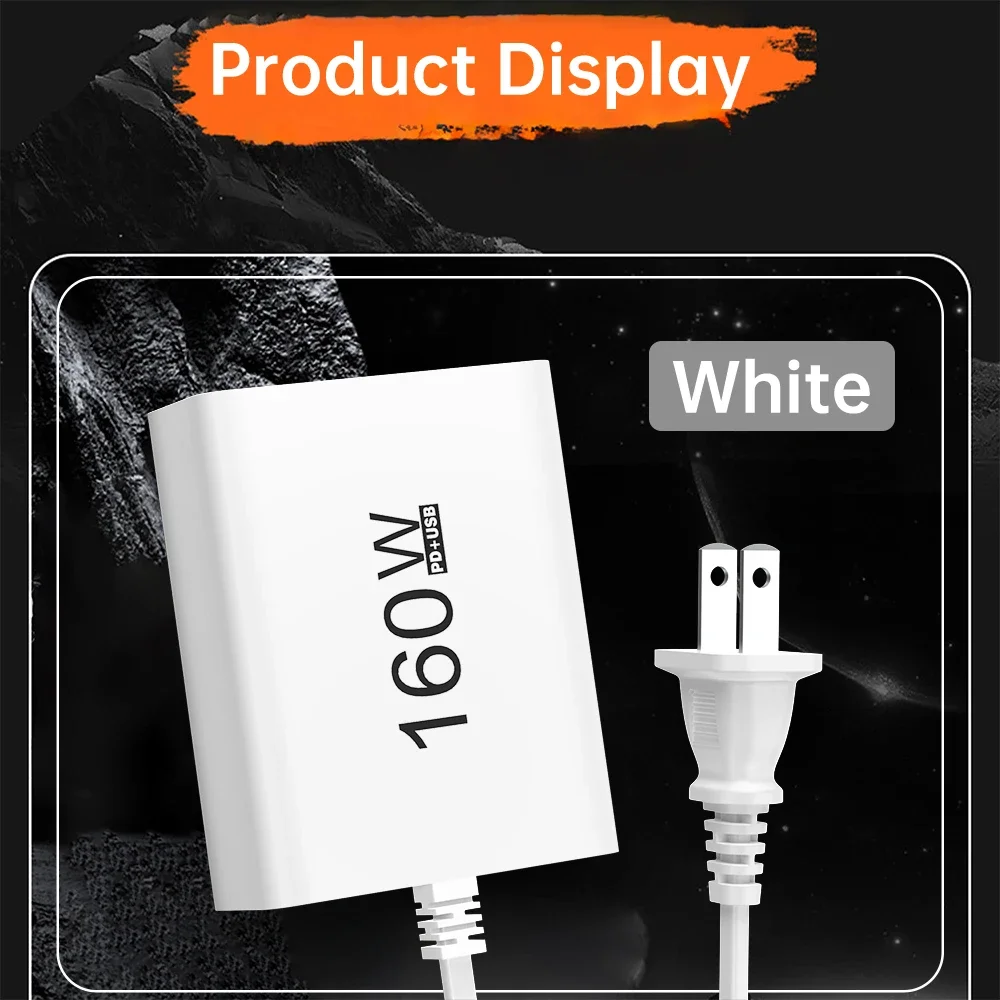 3USB+4Type C Fast Charging USB C Charger with Fast Charging Cables Multi Ports Power Strip Socket Quick Charge 3.0 Wall Adapter