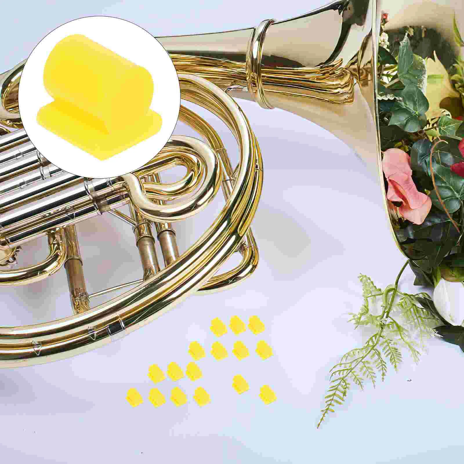 

20 Pcs Musical Instrument Mute Pad Trombone Practice Acoustic Bumper Bumpers Simple Guitars Accessory Tool