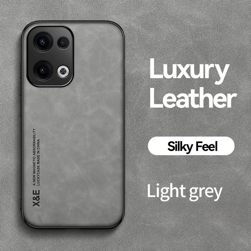 Car Magnetic Holder Leather Phone Case with Soft Frame and Shockproof Cover