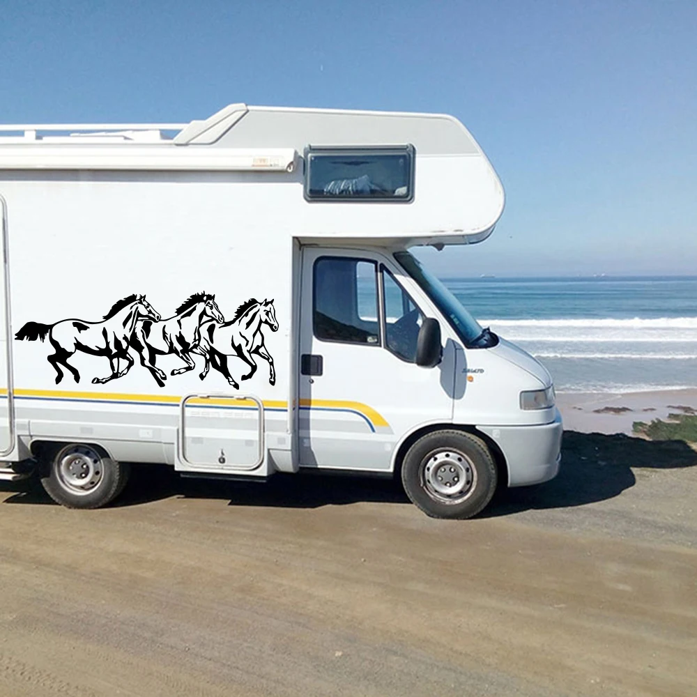 Cavallo Rodeo Cavalli Occidentali In Esecuzione Rv Van Car Sticker Decal Camper Camper Caravan Truck Vinyl Decor