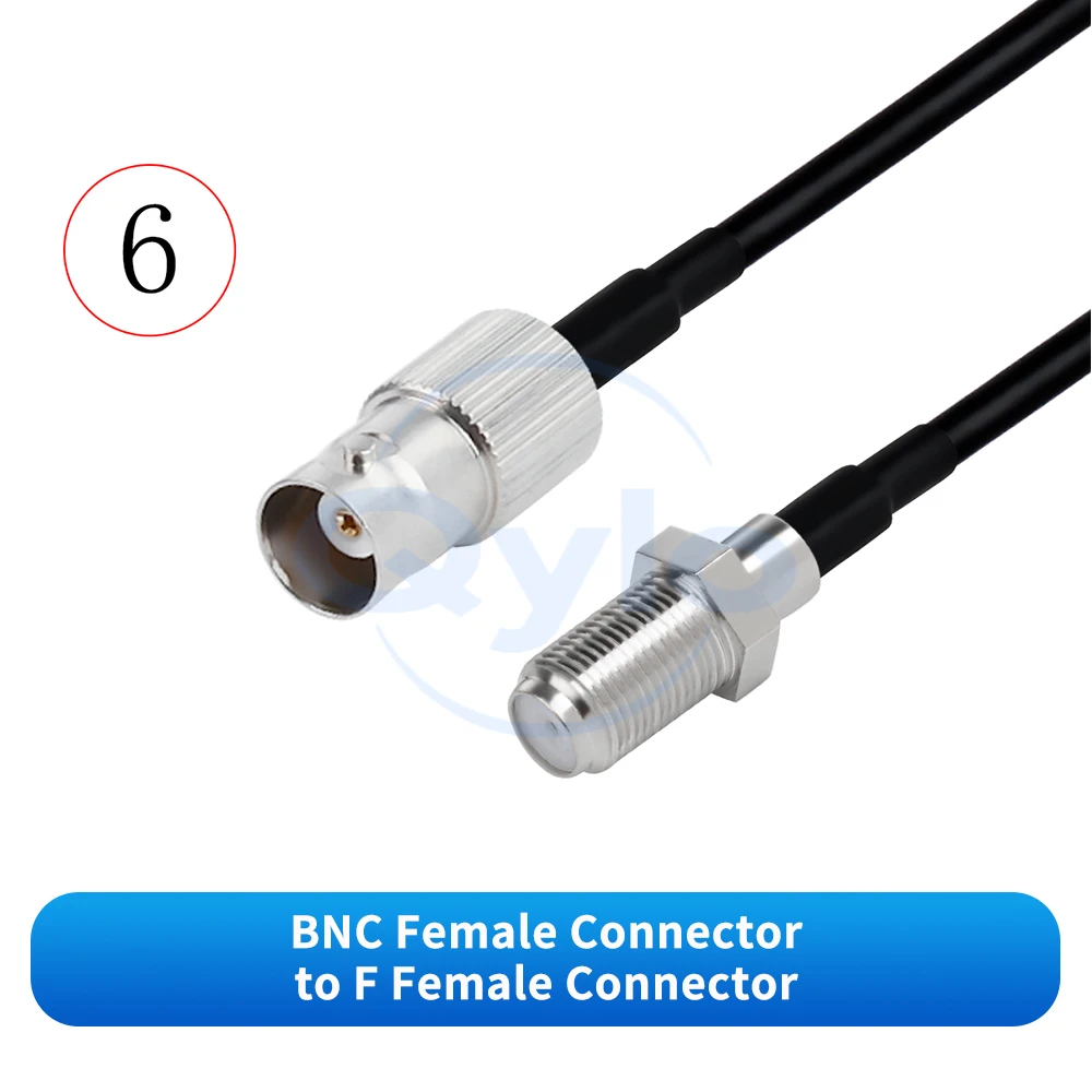 (1 Stück) BNC auf F-Typ Stecker/Buchse Adapterkabel Mehradriges RF-Koaxialkabel RG58 Verbindungskabel 0-6GHz BNC auf F Verlängerungskabel – Detail 8