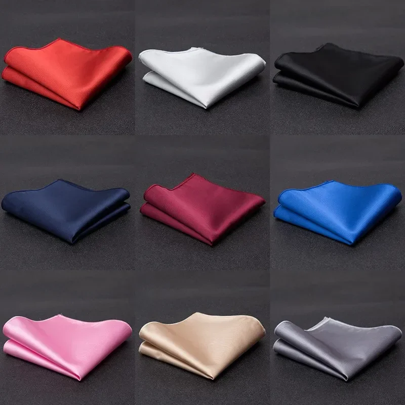 Mens Bowtie Cravat Set Bow Tie Solid Black Pink Red Fashion Butterfly Ties for Men Handkerchief Party Man Gift Wedding Dress Accessories