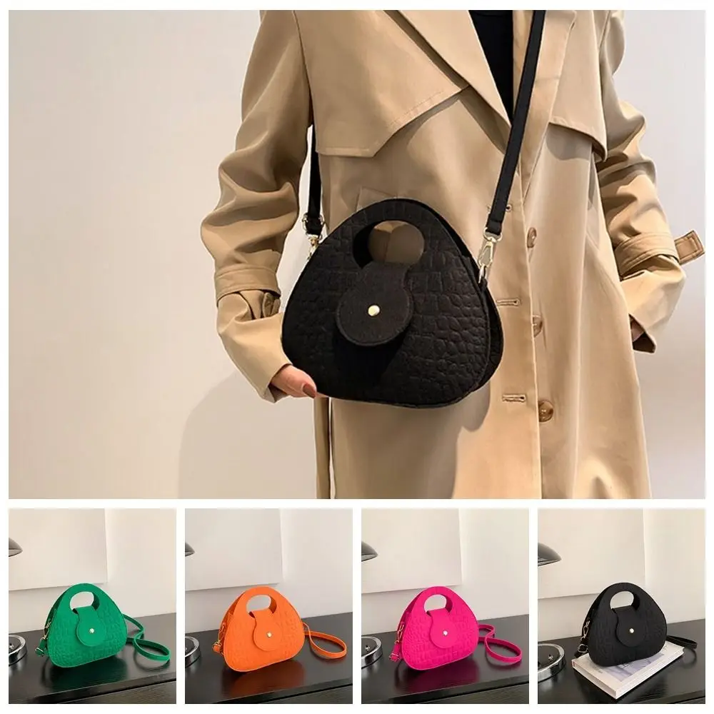 

Solid Color Crossbody Bags for Women Trendy Portable Felt Small Shoulder Bag Purses Ladies