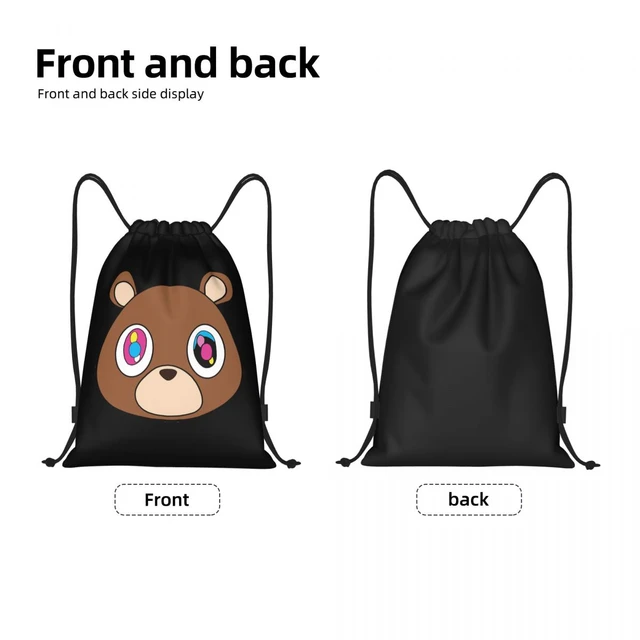 Kanye West Ye Bear Drawstring Backpack Sports Gym Bag for Women Men  Shopping Sackpack