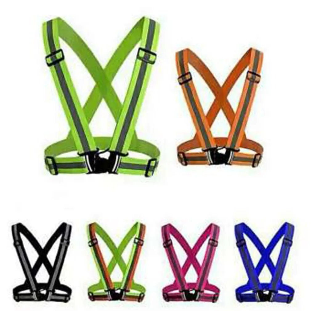 

Highlight Reflective Straps Night Running Riding Clothing Vest Adjustable Safety Vest Elastic Band For Adults and Children