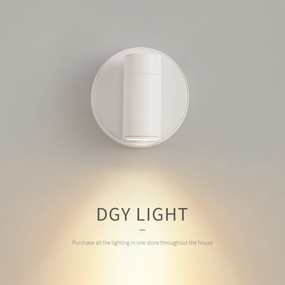 USB 충전식 조절식 벽 조명, 북유럽 고정장치 COB 3W, 침실 거실용 모던 LED 벽 조명, 1800mAh